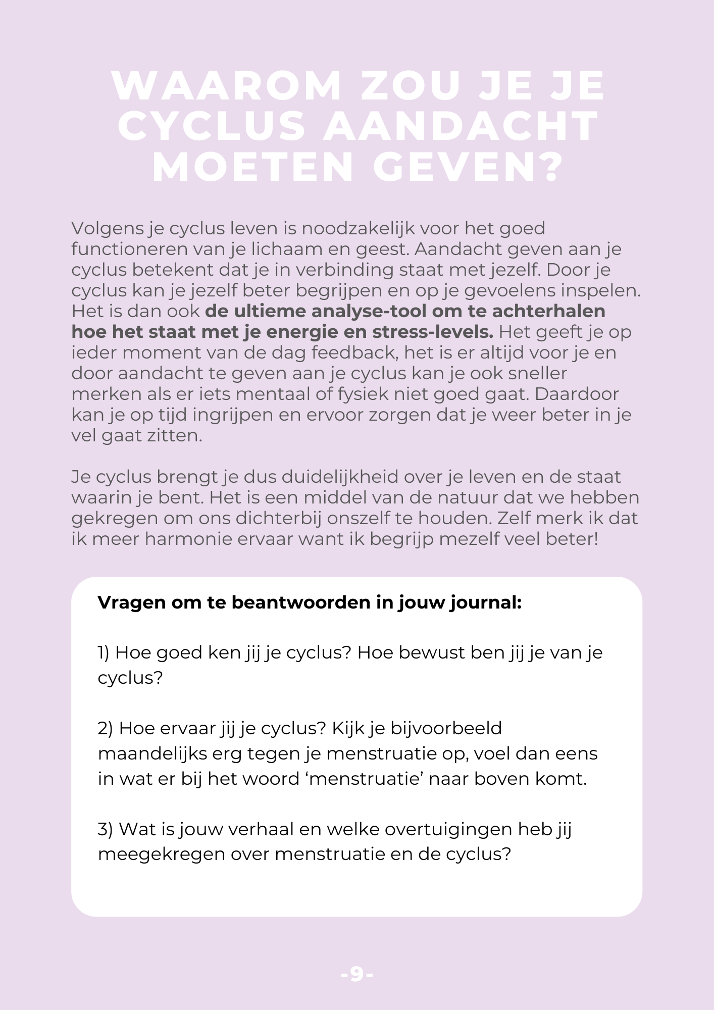 Samenwerken met je Cyclus - E-book