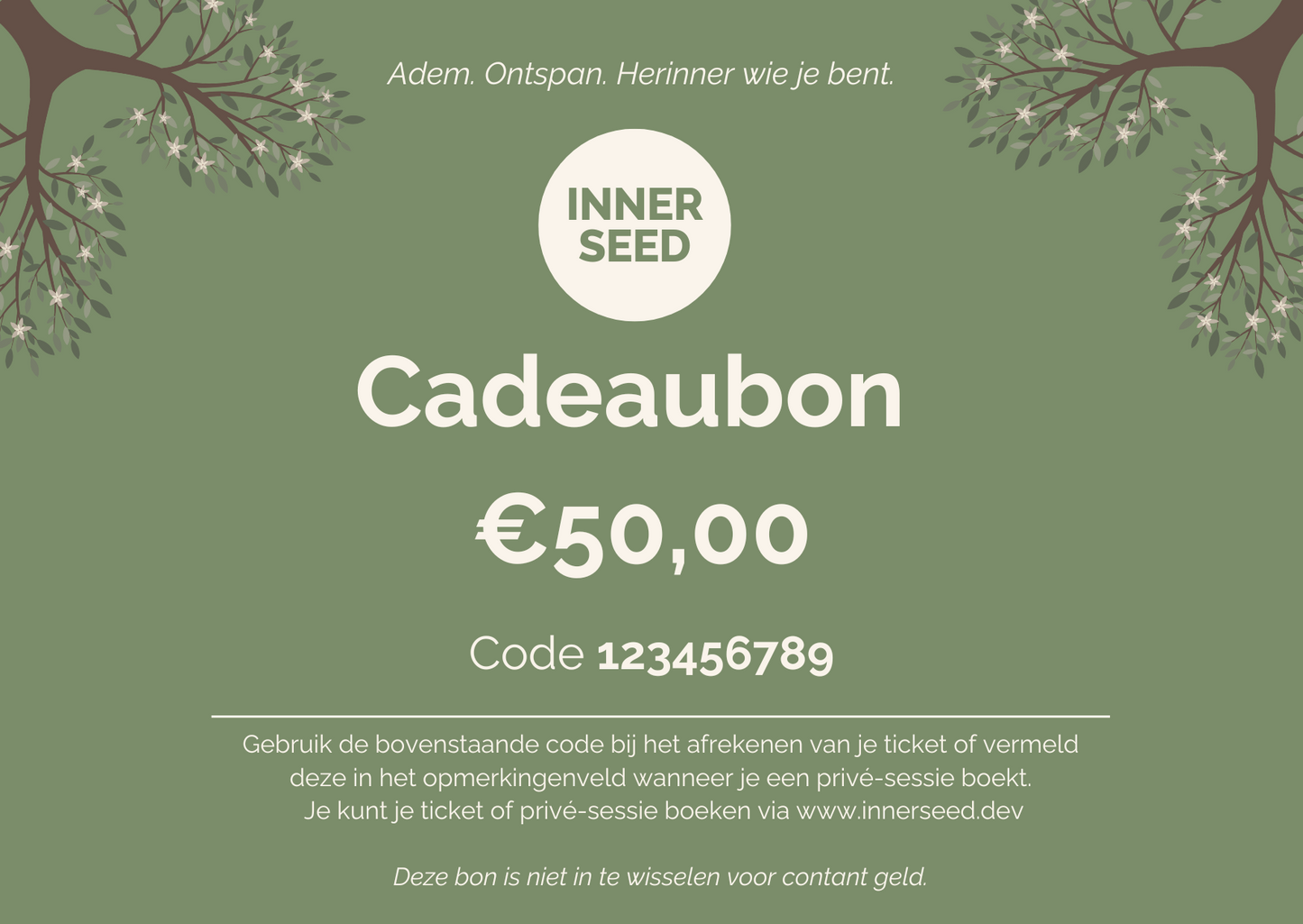 Cadeaubon voor een ademsessie