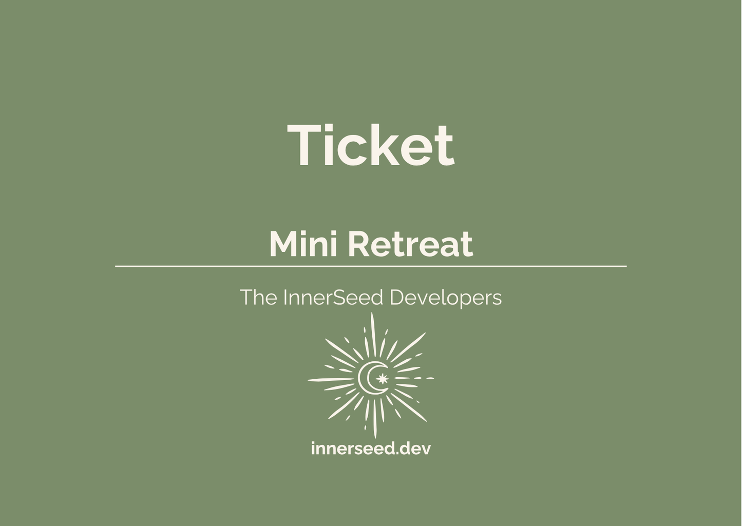 Ticket Mini Retreat